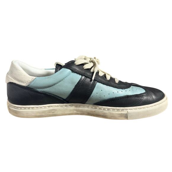 Greats Charlie Distressed Low Sneakers Men 8 blue multi-colorway Leather Italian main image 4